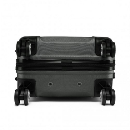 K1871-1L - Kono ABS 28 Inch Sculpted Horizontal Design Suitcase - Grey