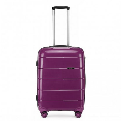 KONO 20 Inch Purple Cabin Size Hard Shell Suitcase - Lightweight & Durable