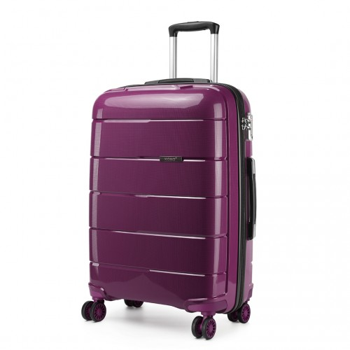 K1997L - KONO 24 INCH HARD SHELL PP SUITCASE - PURPLE