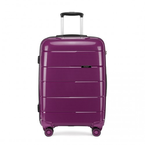 K1997L - KONO 24 INCH HARD SHELL PP SUITCASE - PURPLE