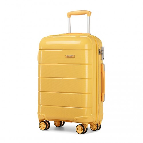 K1997L - KONO 20-24-28” HARD SHELL PP SUITCASE SET - YELLOW