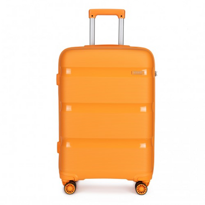 Kono 24 Inch Bright Hard Shell PP Suitcase - Classic Collection - Orange