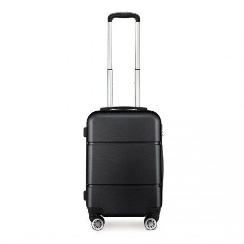Kono Hard Shell ABS Carry On Suitcase 20 Inch - Black