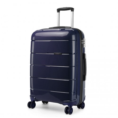 K1997L - KONO 24 INCH HARD SHELL PP SUITCASE - NAVY