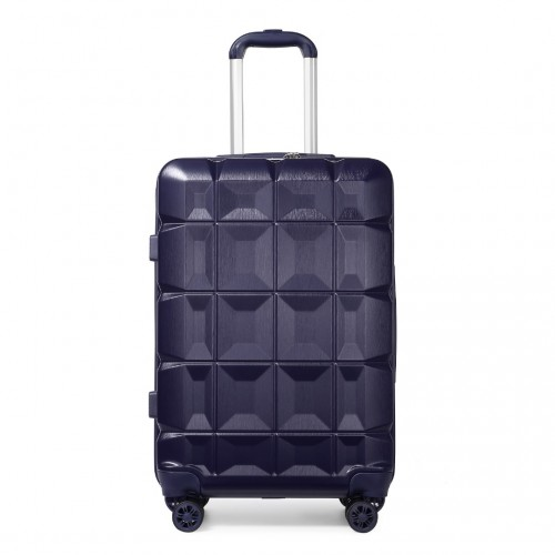Kono 24 Inch Lightweight Hard Shell ABS Suitcase with TSA Lock - Navy
