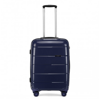 KONO 20 Inch Cabin Size Hard Shell Suitcase - Navy | Lightweight & Durable Travel Luggage
