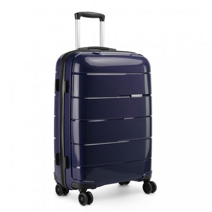 KONO 20 Inch Cabin Size Hard Shell Suitcase - Navy | Lightweight & Durable Travel Luggage