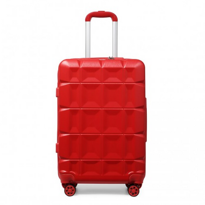 K2292L - Kono 28 Inch Lightweight Hard Shell ABS Suitcase With TSA Lock - Red