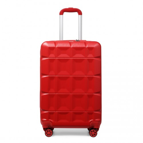 Kono 20 Inch Lightweight Hard Shell ABS Cabin Suitcase with TSA Lock - Red