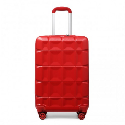 Kono 20 Inch Lightweight Hard Shell ABS Cabin Suitcase with TSA Lock - Red