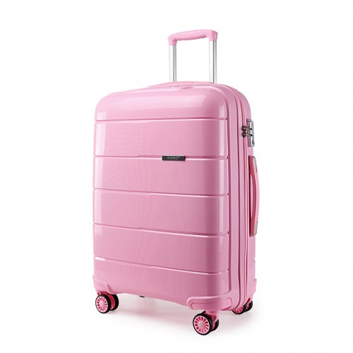 K1997L - KONO 24 INCH HARD SHELL PP SUITCASE - PINK