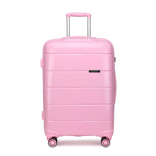 K1997L - KONO 24 INCH HARD SHELL PP SUITCASE - PINK