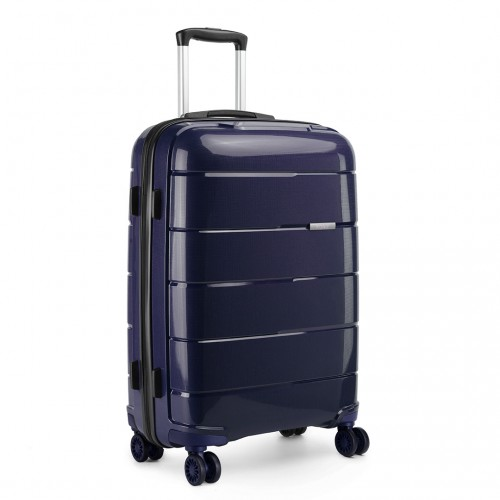 K1997L - KONO 20-24-28” HARD SHELL PP SUITCASE SET - NAVY