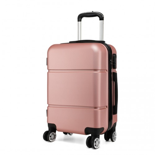 Kono Hard Shell ABS Carry On Suitcase 20 Inch - Nude | Lightweight & Durable Luggage