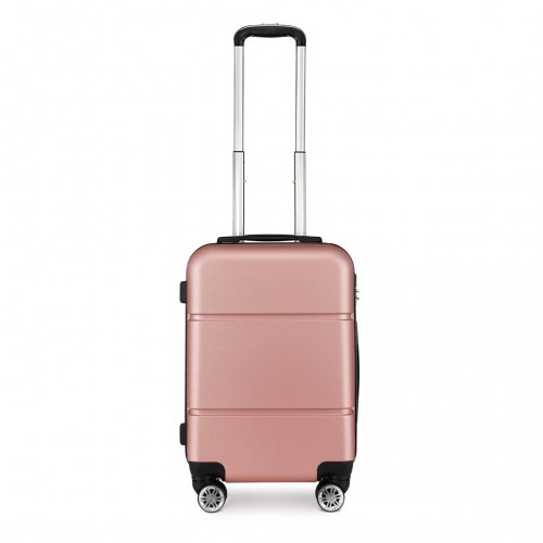 Kono Hard Shell ABS Carry On Suitcase 20 Inch - Nude | Lightweight & Durable Luggage