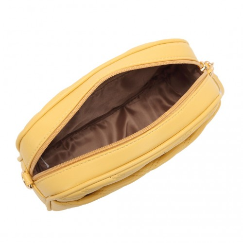 Miss LuLu Lightweight Quilted Leather Crossbody Bag - Yellow | Stylish & Versatile Women’s Handbag