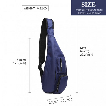 Miss Lulu Casual Single Strap Sling Backpack - Navy | Durable & Lightweight