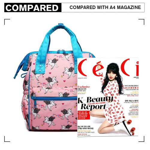 Miss Lulu Child's Unicorn Backpack with Pencil Case - Pink | LB6896 | Ideal for School & Day Trips