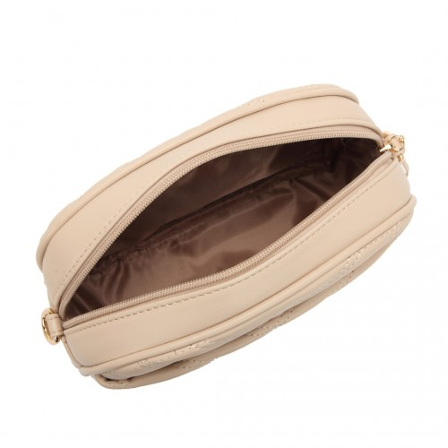 Miss LuLu Lightweight Quilted Leather Cross body Bag - Khaki | Elegant & Functional