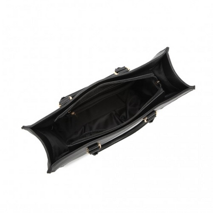 Miss Lulu Leather Look Classic Square Shoulder Bag - Black | Versatile & Stylish