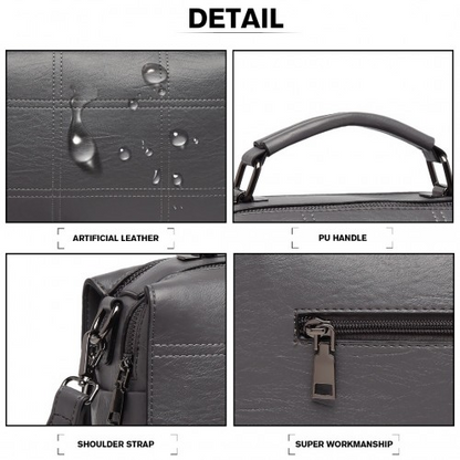 Miss Lulu Multi-Compartment Cross-Body Handbag - Grey | Stylish & Versatile