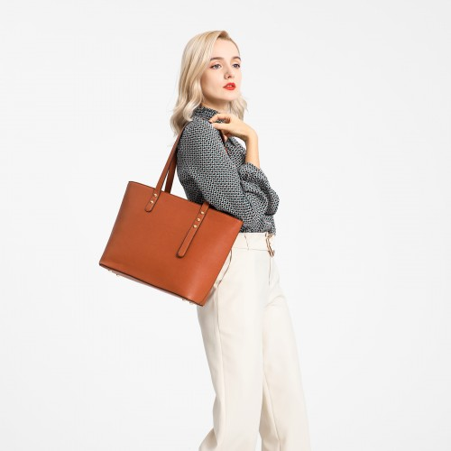 Miss Lulu 4 Piece Brown Handbag Set - Stylish and Versatile Bags for Every Occasion