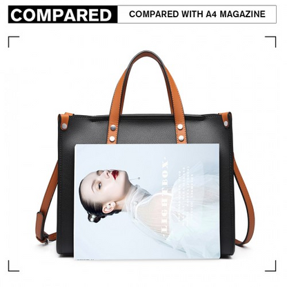 Miss Lulu Structured 2 Piece Shoulder Bag Set - Elegant & Versatile Women's Handbag