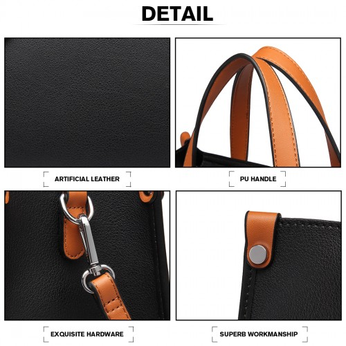 Miss Lulu Structured 2 Piece Shoulder Bag Set - Elegant & Versatile Women's Handbag