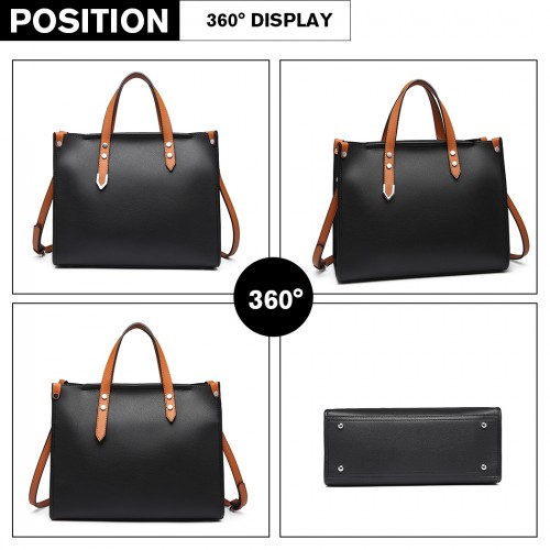 Miss Lulu Structured 2 Piece Shoulder Bag Set - Elegant & Versatile Women's Handbag