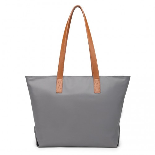 Miss Lulu Casual Waterproof Shopping Tote Bag - Grey | Stylish & Functional Handbag
