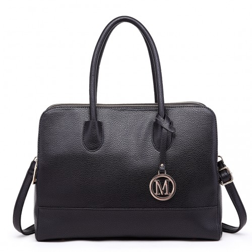 Miss Lulu Textured PU Leather Medium Size Classic Tote Bag Shoulder Bag - Stylish and Functional