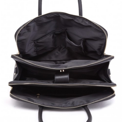 Miss Lulu Textured PU Leather Medium Size Classic Tote Bag Shoulder Bag - Stylish and Functional