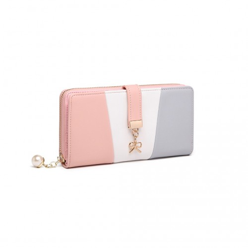 Miss Lulu Tri Colour Women's Leather Look Purse - Grey | Stylish & Practical Design