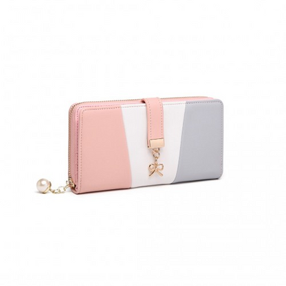 Miss Lulu Tri Colour Women's Leather Look Purse - Grey | Stylish & Practical Design