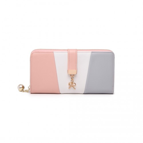 Miss Lulu Tri Colour Women's Leather Look Purse - Grey | Stylish & Practical Design