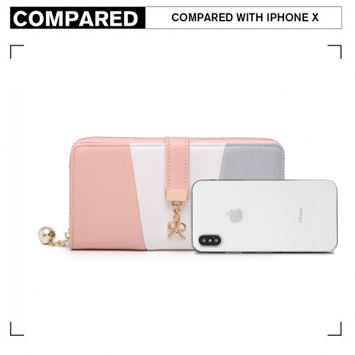 Miss Lulu Tri Colour Women's Leather Look Purse - Grey | Stylish & Practical Design