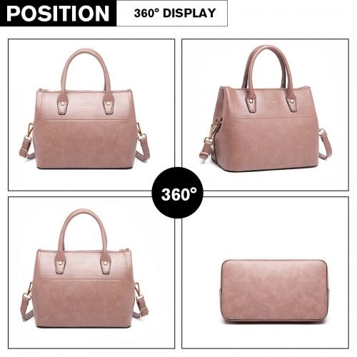 Miss Lulu Silk Scarf Shoulder Bag - Pink | Elegant & Versatile