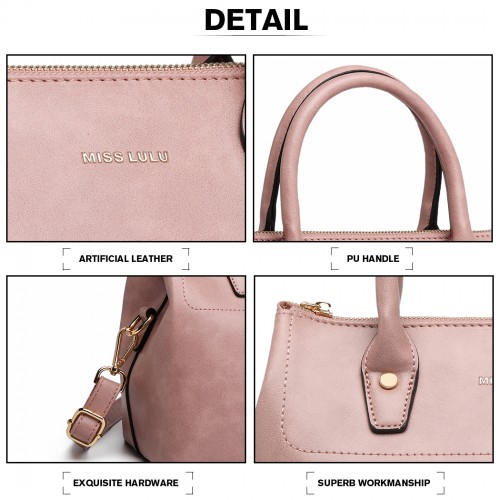 Miss Lulu Silk Scarf Shoulder Bag - Pink | Elegant & Versatile