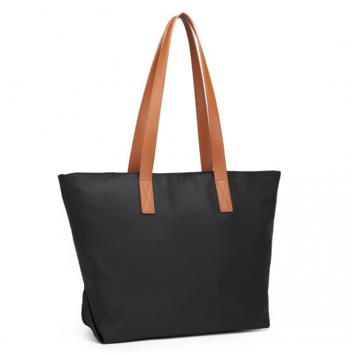 Miss Lulu Casual Waterproof Shopping Tote Bag - Black | Stylish & Functional
