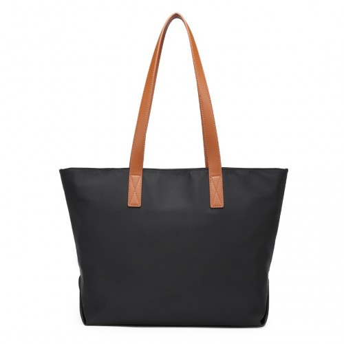 Miss Lulu Casual Waterproof Shopping Tote Bag - Black | Stylish & Functional