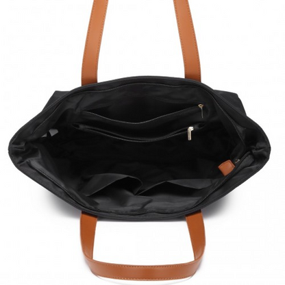 Miss Lulu Casual Waterproof Shopping Tote Bag - Black | Stylish & Functional