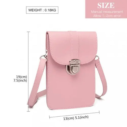 Miss Lulu Multi Use Purse Clutch Mini Shoulder Bag - Pink | Stylish & Versatile Women's Accessory