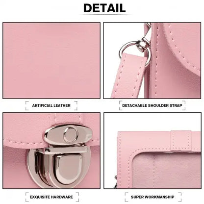 Miss Lulu Multi Use Purse Clutch Mini Shoulder Bag - Pink | Stylish & Versatile Women's Accessory