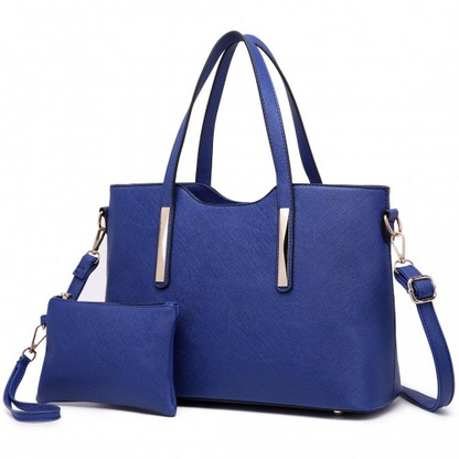 Miss Lulu Navy PU Leather Handbag & Purse - Stylish & Versatile