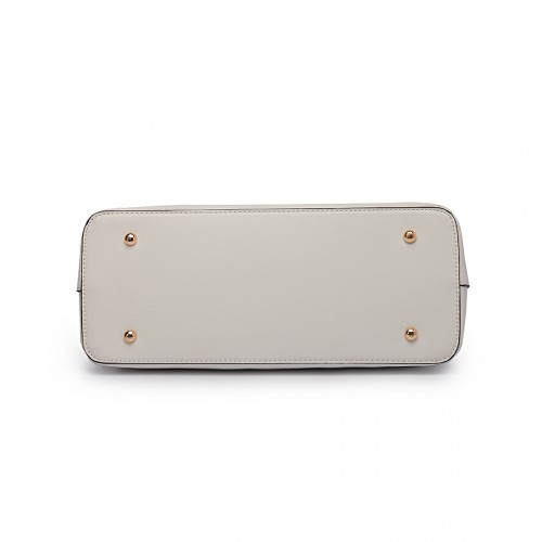 Miss Lulu Three Piece Tote Shoulder Bag and Clutch - White | Versatile & Stylish Handbag Set