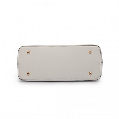 Miss Lulu Three Piece Tote Shoulder Bag and Clutch - White | Versatile & Stylish Handbag Set