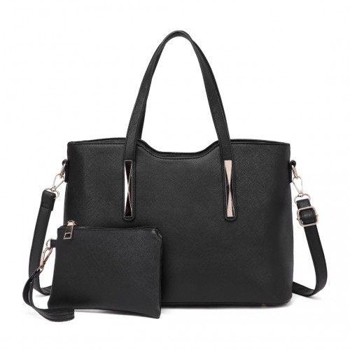 Miss Lulu PU Leather Handbag & Purse - Black | Stylish & Versatile Women's Bag