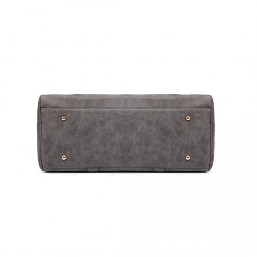 Miss Lulu Leather Look Maternity Changing Shoulder Bag – Stylish & Practical Grey Bag Set