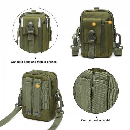 Kono Casual Small Canvas Cross Body Bag - Green | Lightweight & Durable