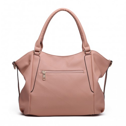 Miss Lulu Soft Leather Elegant Shoulder Bag - Nude | S1716